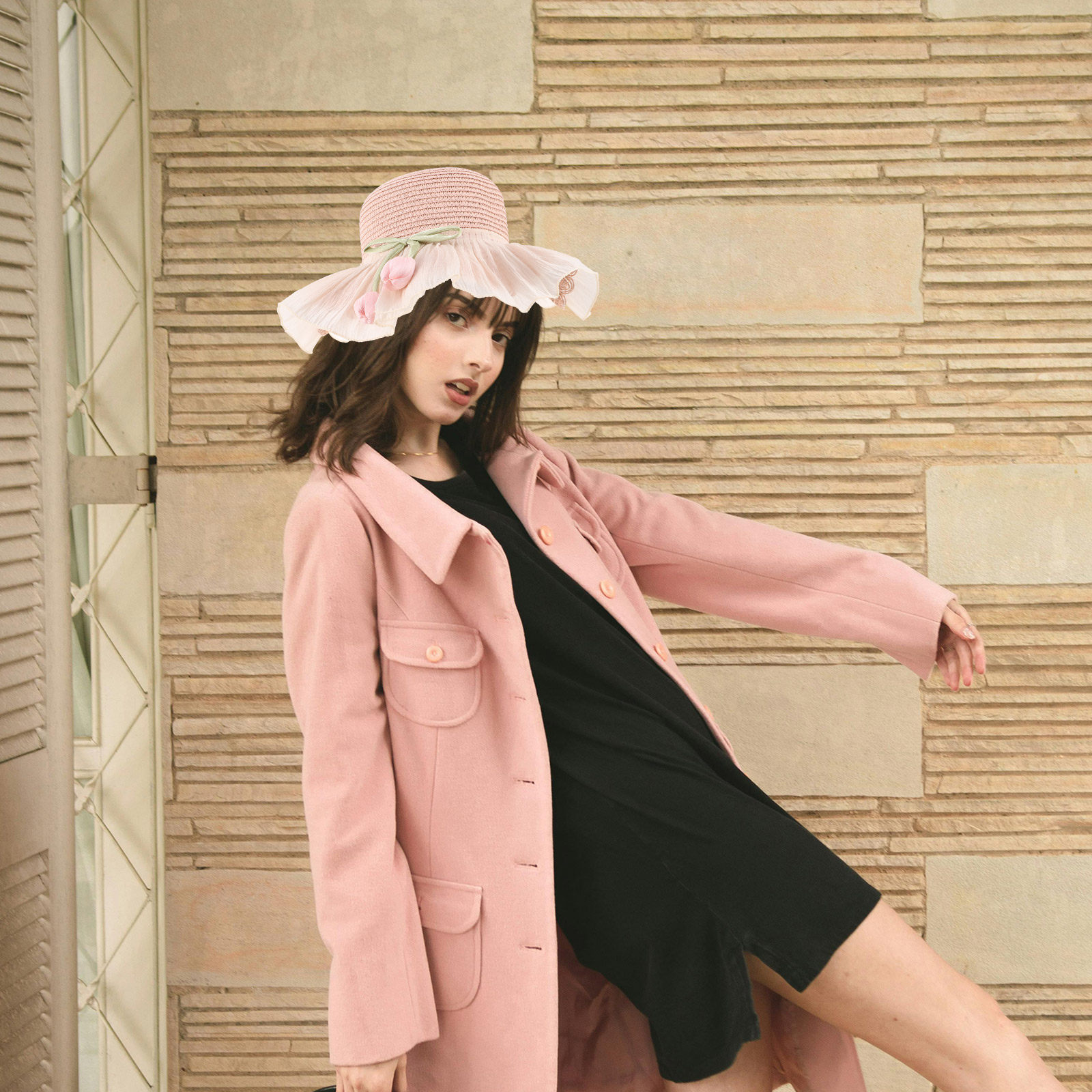 Sun Hat Wide Brim - Cappello da sole estivo in paglia