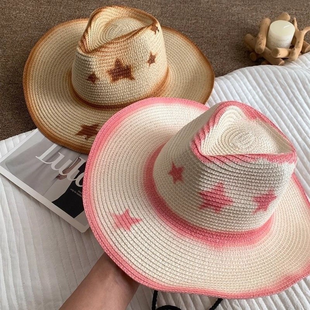 Cowboy Hat Straw - Cappello da Cowboy Traspirante alla Moda,
