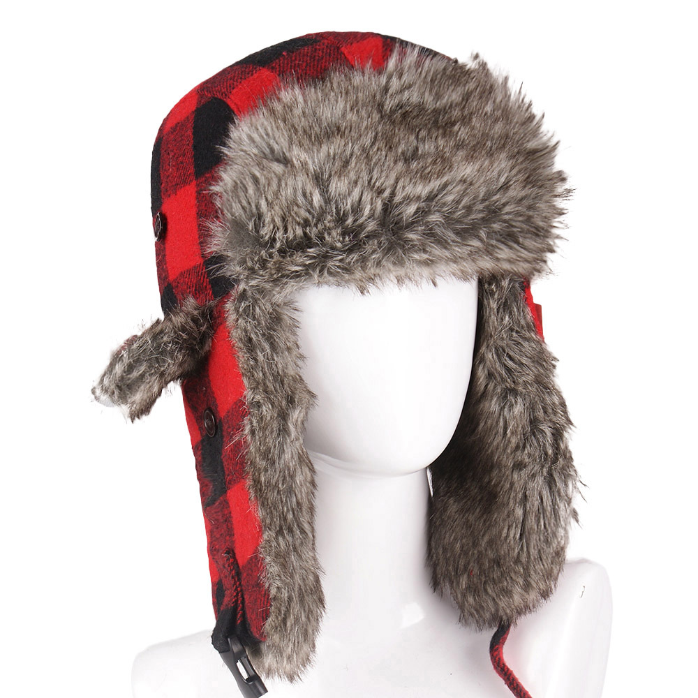 Winter Trapper Hat - Cappello da cacciatore invernale in flanella